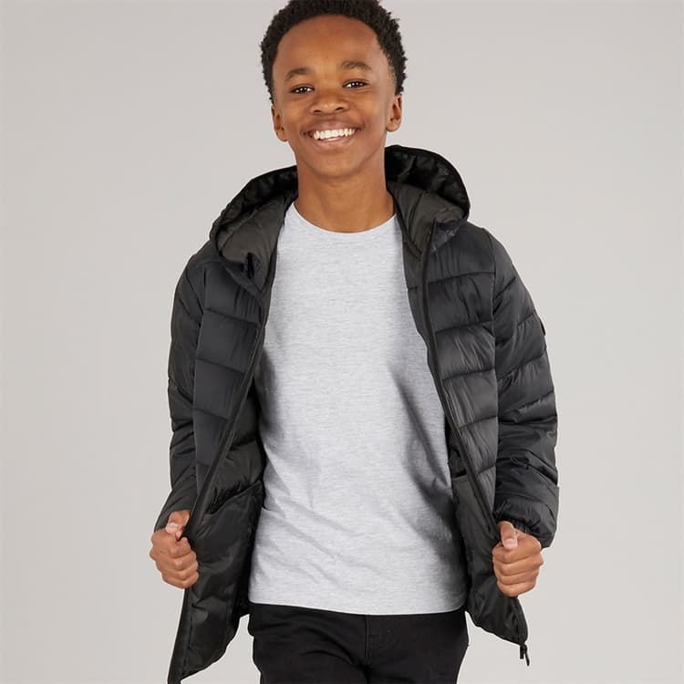 JACK & JONES Jongens Wilson Puffer Jas Zwart