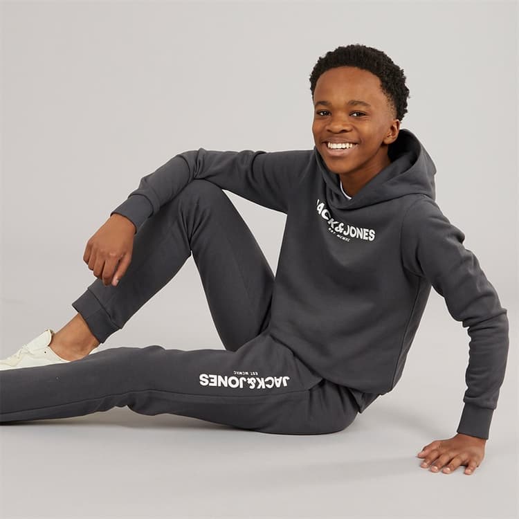 JACK & JONES Jongens Rarry Hoodie En Joggingbroek Trainingspak Asphalt