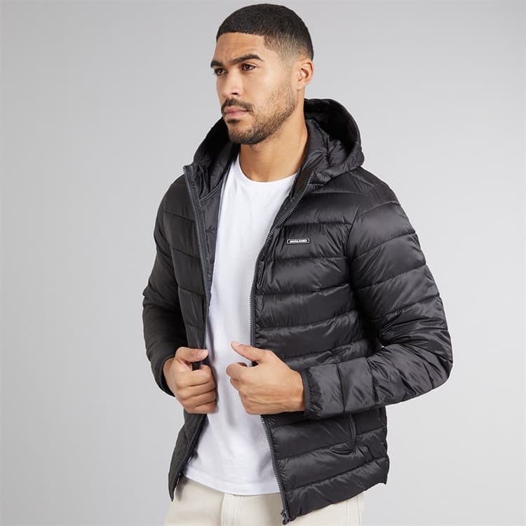 JACK & JONES Heren Logan Leichte Daunenjacke Zwart