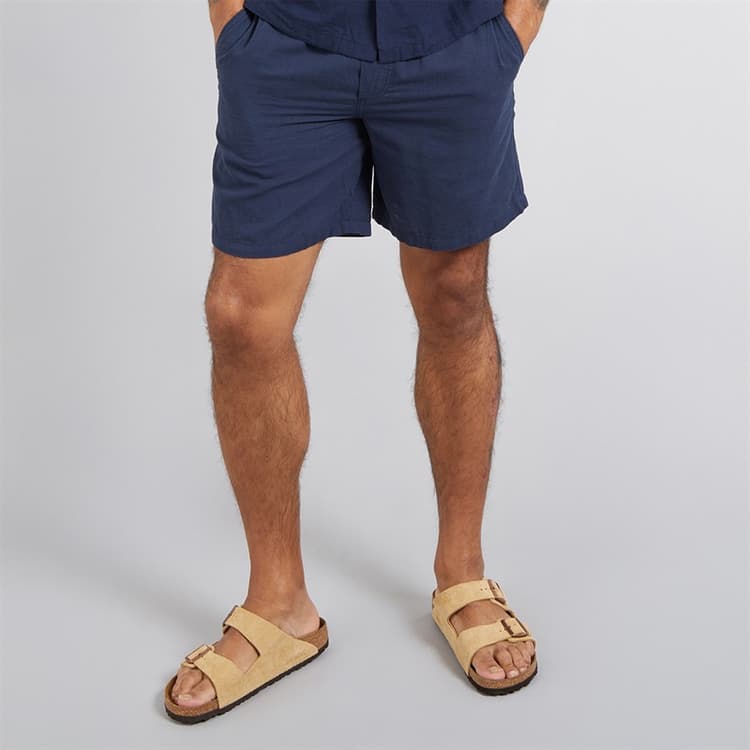JACK & JONES Heren Jaiden Linnen Blend Shorts Navy Blazer