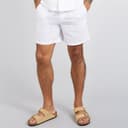 JACK & JONES Heren Jaiden Linnen Blend Shorts Wit