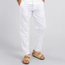 JACK & JONES Heren Kane Paros Linnenmix Broek Wit