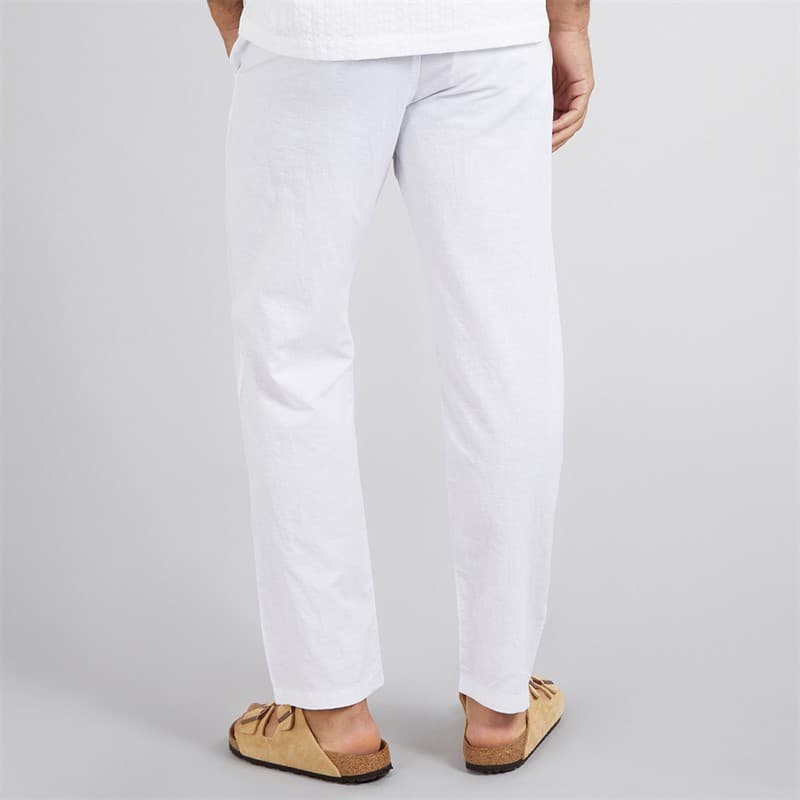 JACK & JONES Heren Kane Paros Linnenmix Broek Wit - Afbeelding 2