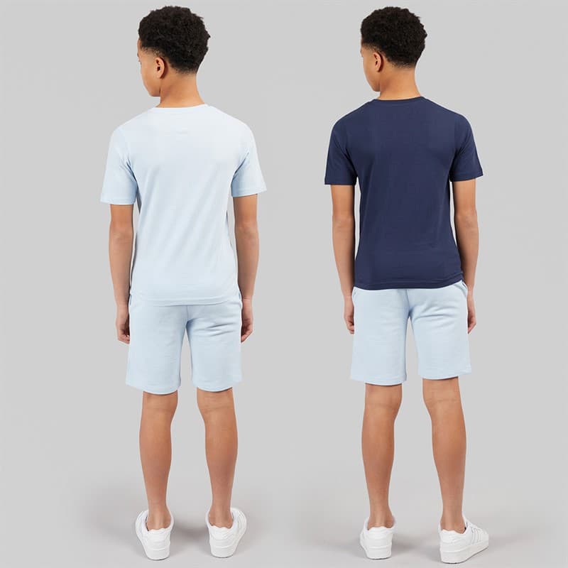 JACK & JONES Jongens Beau 2 Pack T-shirts en Shorts Set Cashmere Blue - Afbeelding 2