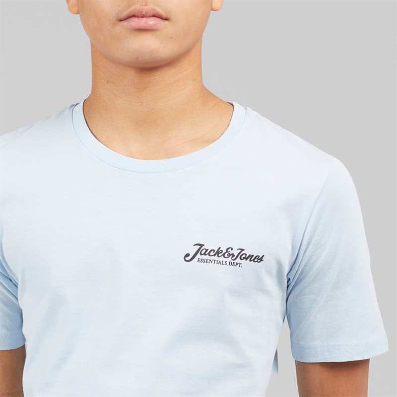 JACK & JONES Jongens Beau 2 Pack T-shirts en Shorts Set Cashmere Blue - Afbeelding 3