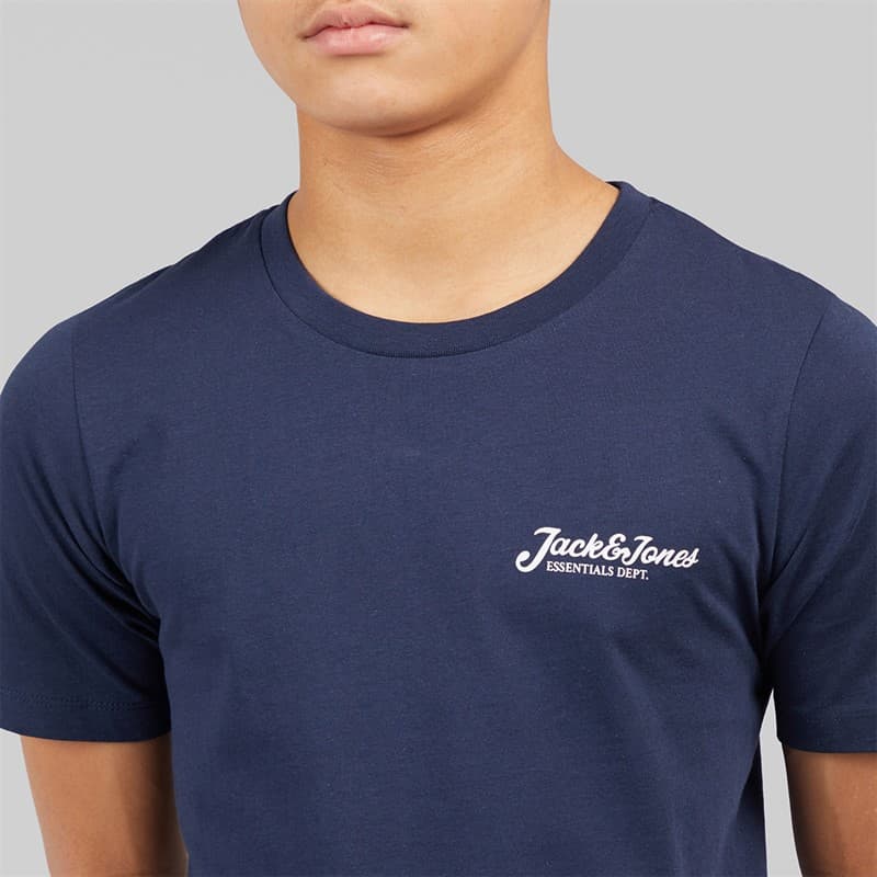 JACK & JONES Jongens Beau 2 Pack T-shirts en Shorts Set Cashmere Blue - Afbeelding 4