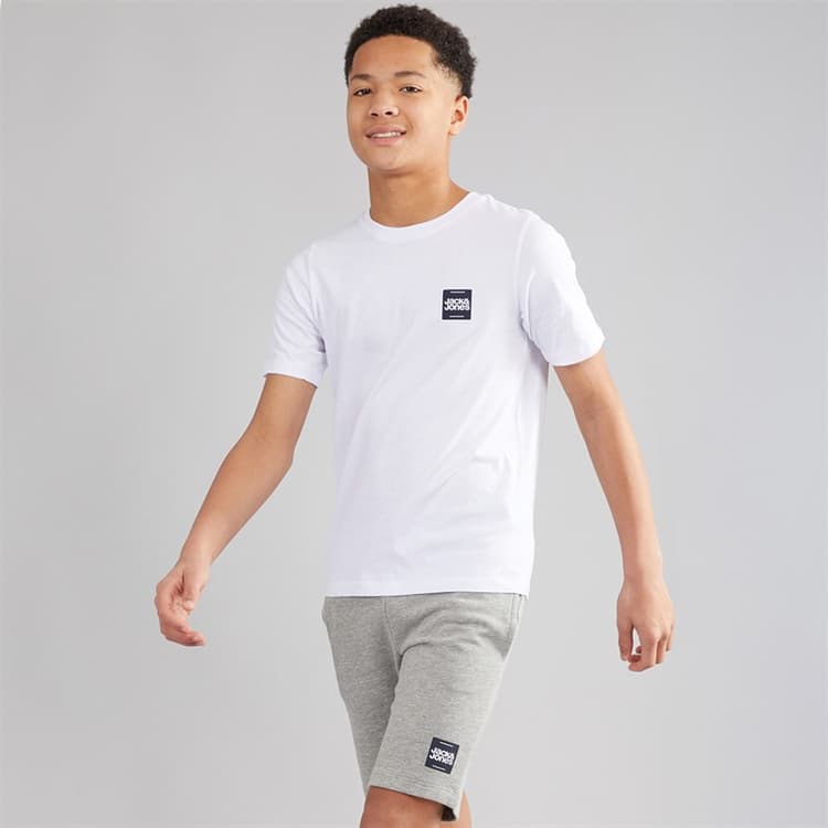 JACK & JONES Jongens Brandy T-shirt en shorts set Wit