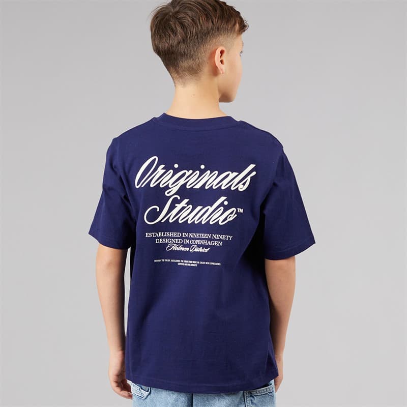 JACK & JONES Jongens Norrebro T-shirt Ocean Cavern - Afbeelding 3