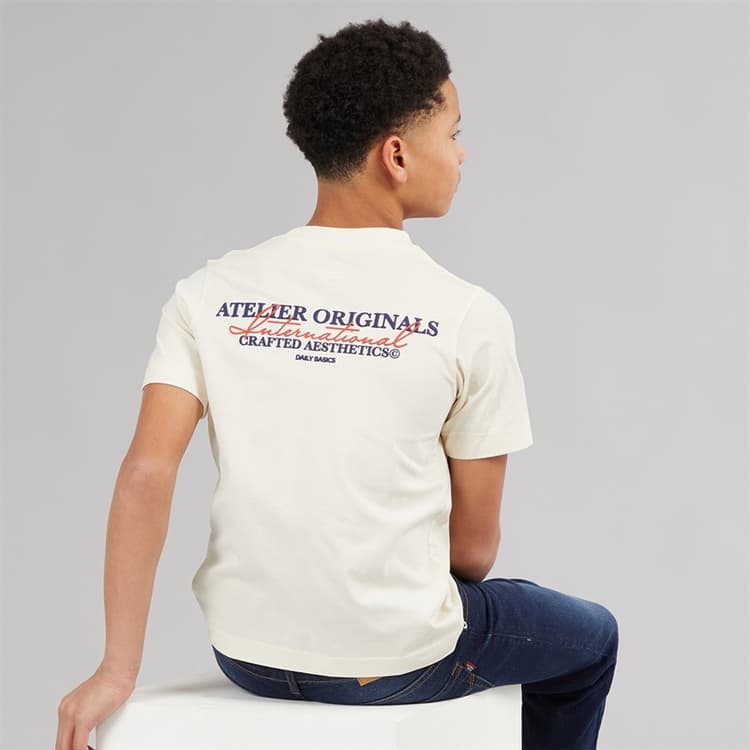 JACK & JONES Jongens Islington T-shirt Antique White
