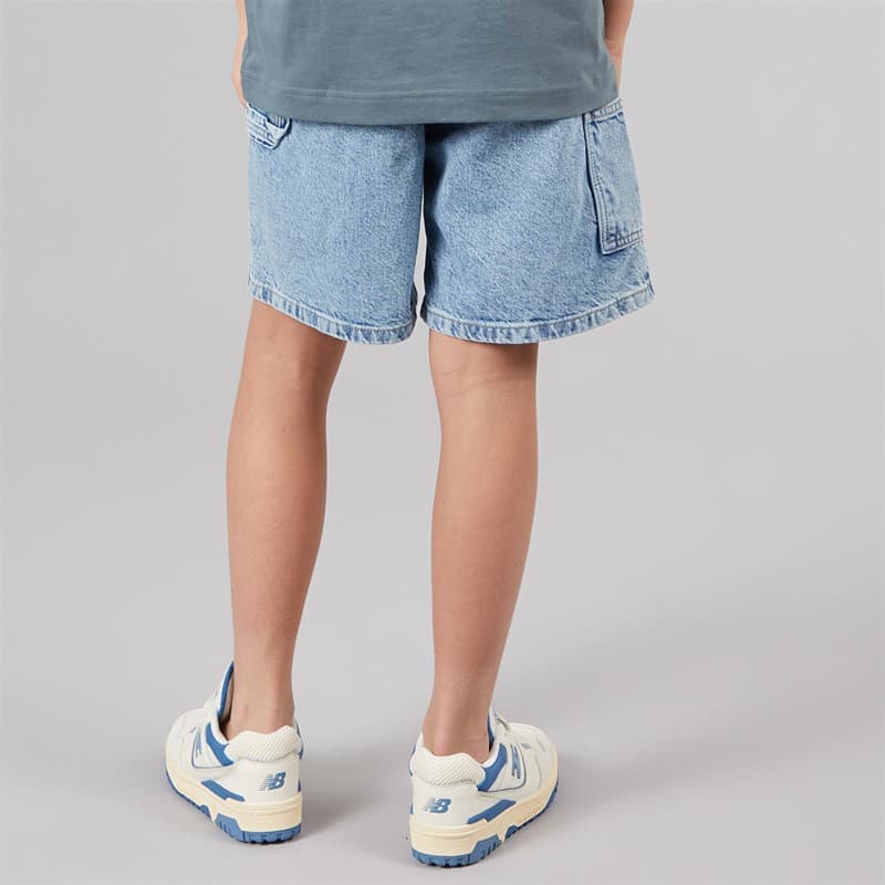 JACK & JONES Jongens Tony SQ 234 Carpenter Shorts Blue Denim - Afbeelding 2