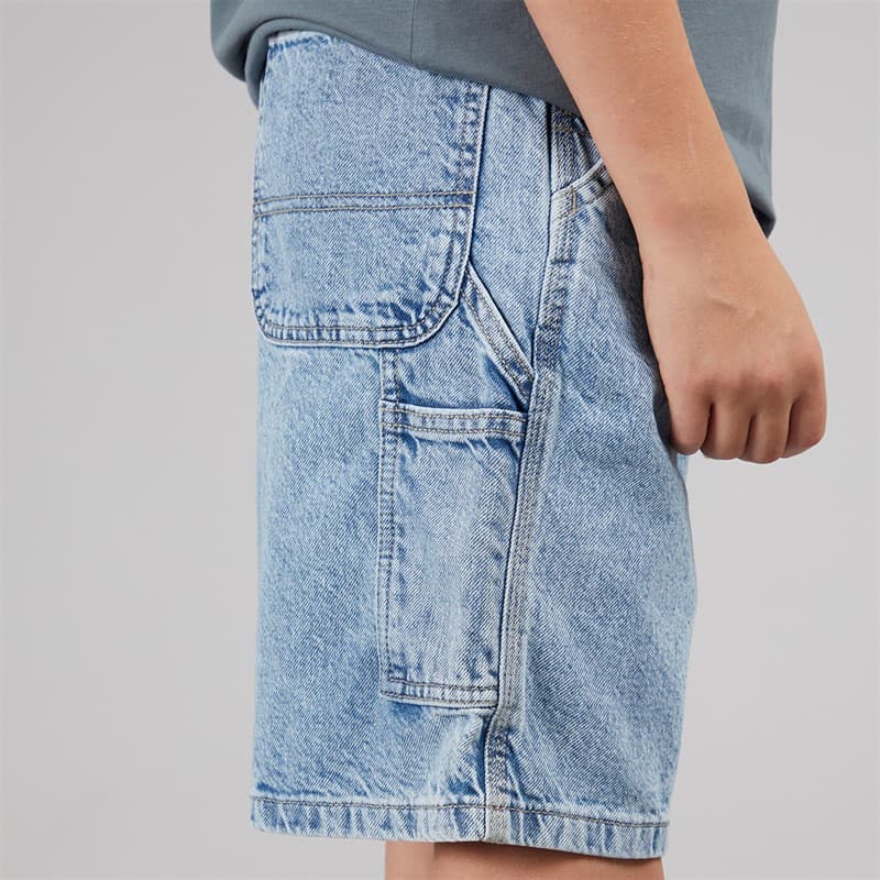 JACK & JONES Jongens Tony SQ 234 Carpenter Shorts Blue Denim - Afbeelding 3