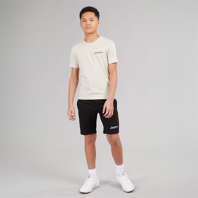 JACK & JONES Jongens Beau T-shirt en korte broek set Moonbeam - Afbeelding 4