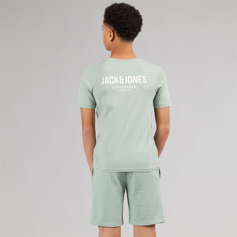 JACK & JONES Jongens Jeff Orion T-shirt en korte broek set Iceberg Green - Afbeelding 3