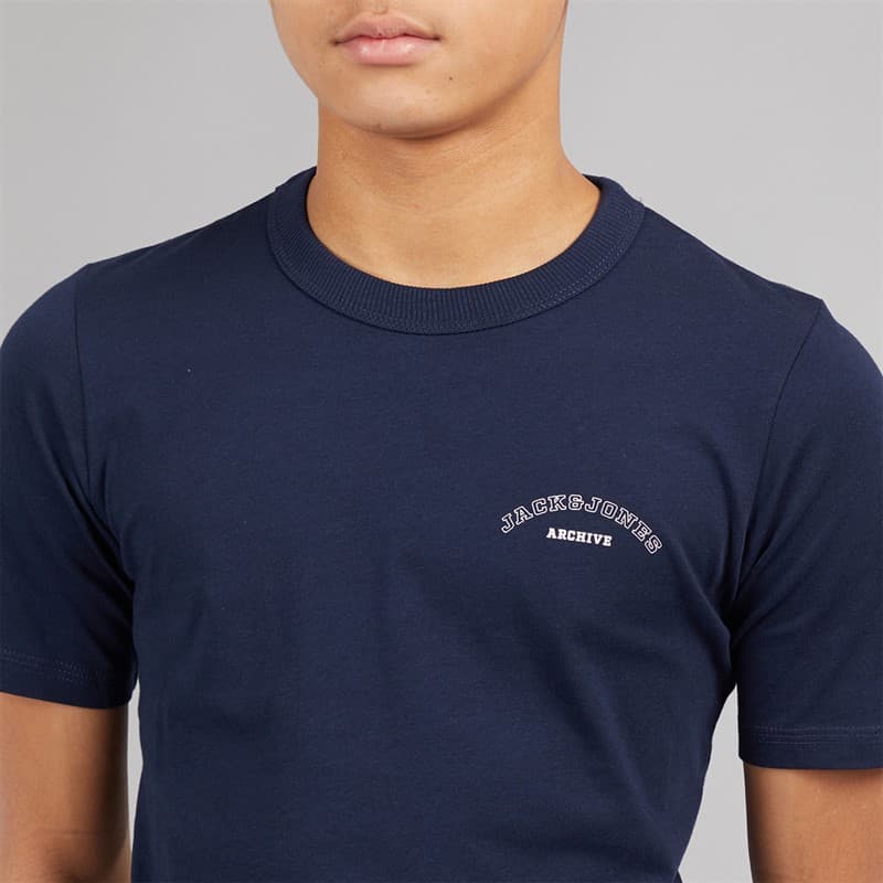 JACK & JONES Jongens College T-shirts en Shorts Set Navy Blazer - Afbeelding 4