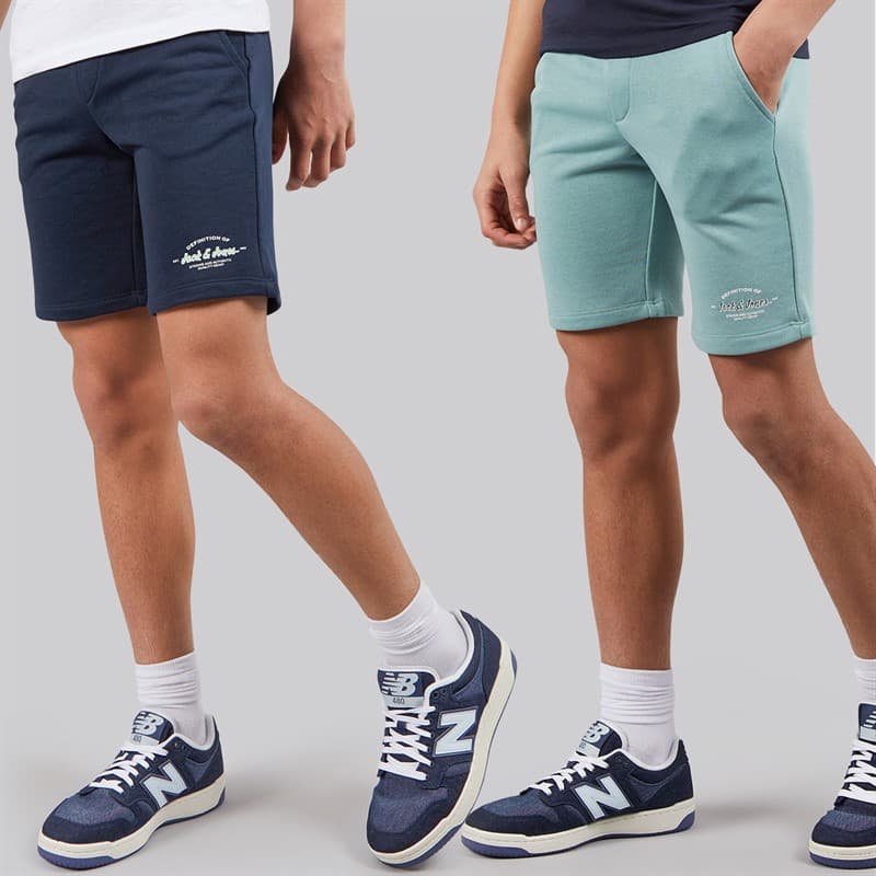 JACK & JONES Jongens Gordon Brandon Set van 2 Shorts Navy Blazer - Afbeelding 1