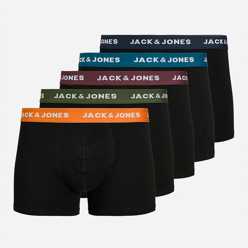 JACK & JONES Heren vijf pack Jacoliver boxershorts Multi - Afbeelding 1