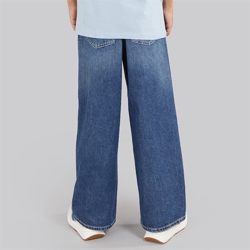 JACK & JONES Jongens Dave Original SQ 138 Wijde Pasvorm Jeans Blue Denim - Afbeelding 2