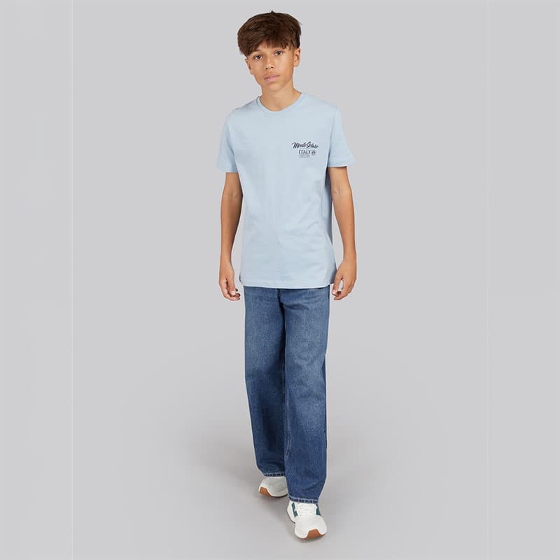JACK & JONES Jongens Dave Original SQ 138 Wijde Pasvorm Jeans Blue Denim - Afbeelding 4