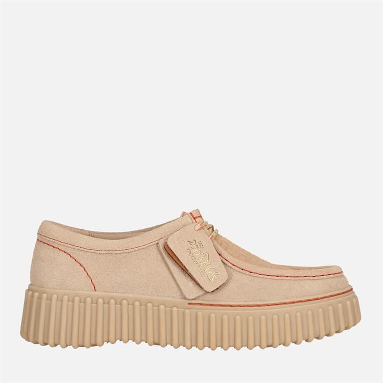 Clarks Dames Premium Torhill Bee Schoenen Ecru Suede