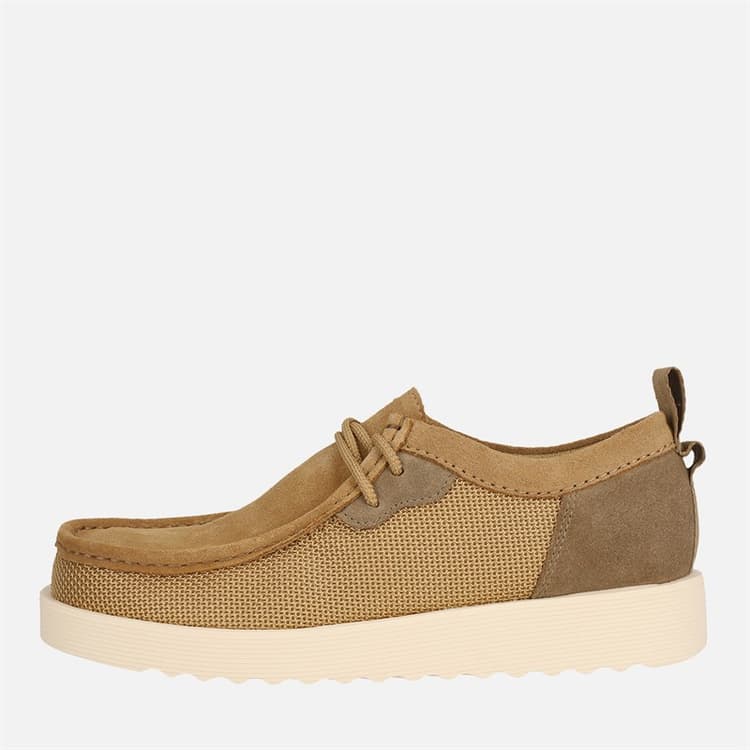 Clarks Heren Premium Ftr2lo Wallabee Schoenen Dark Sand Combi
