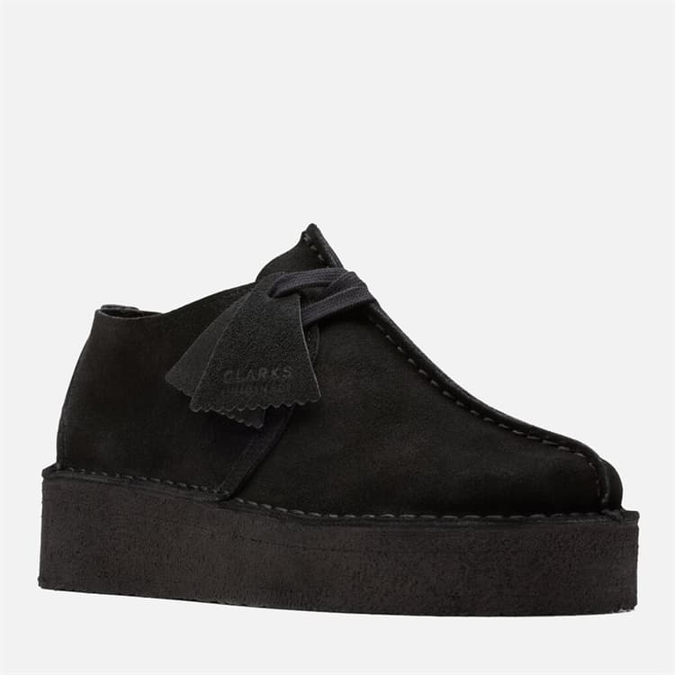 Clarks Dames Originals 1 Trek Wedge D Schoenen 1219 Black Suede