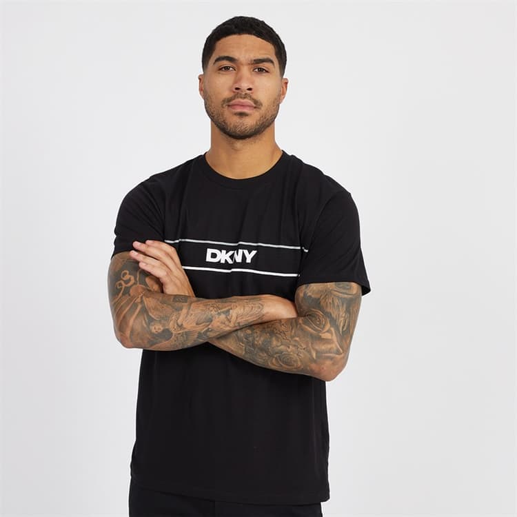 DKNY Heren Cavaliers T-shirts Zwart