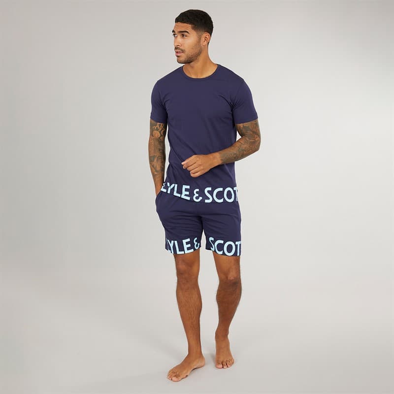Lyle And Scott Vintage Heren Carter Set Marineblauw - Afbeelding 3