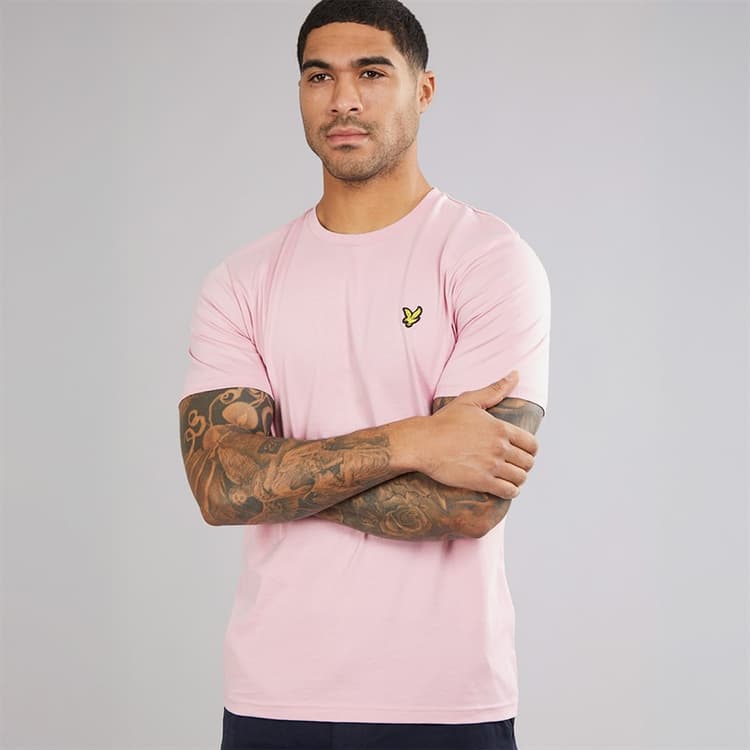 Lyle And Scott Vintage Heren Effen T-shirt X574 Pink Light