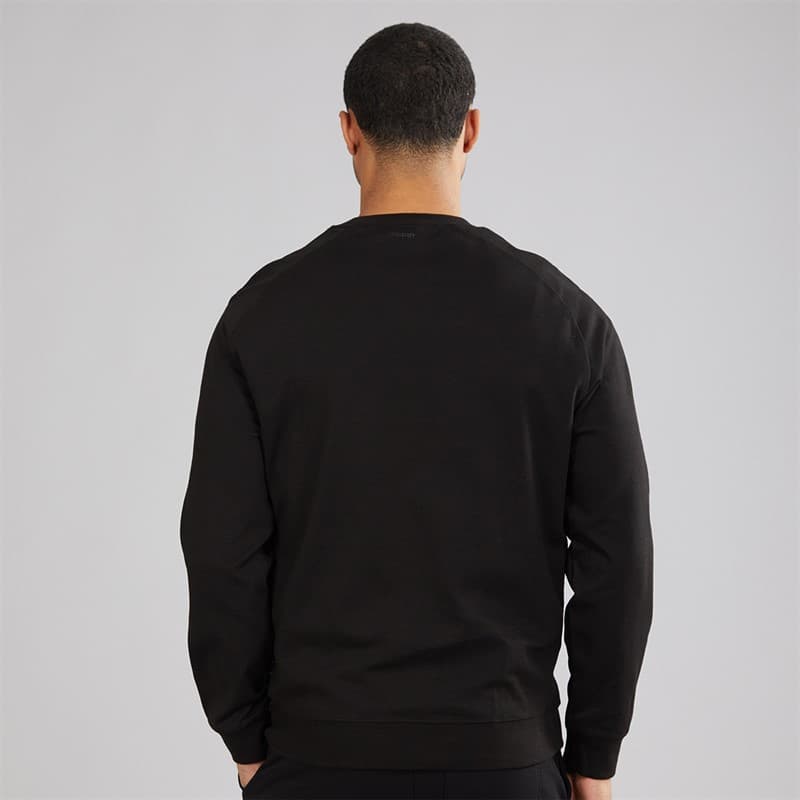 Lyle And Scott Vintage Heren half raglan hybride sweatshirt Z865 Jet Black - Afbeelding 2