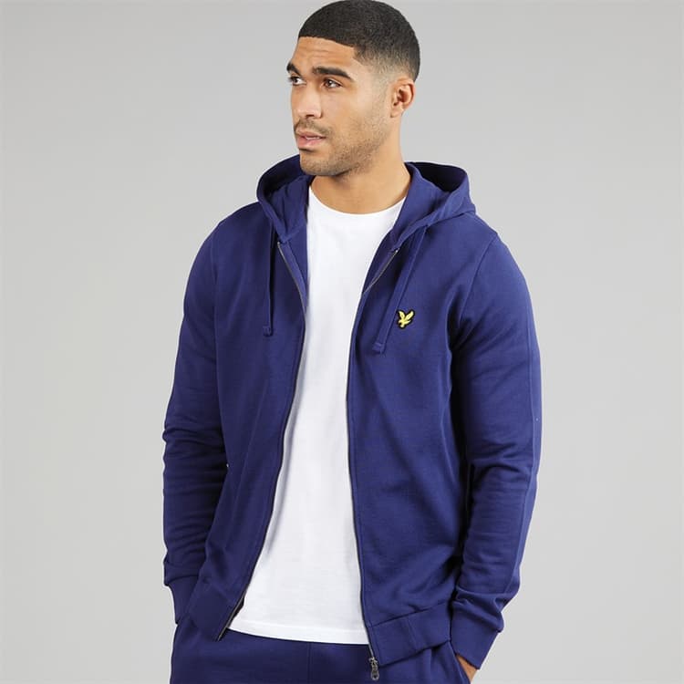 Lyle And Scott Vintage Heren hoodie met rits Deep Indigo