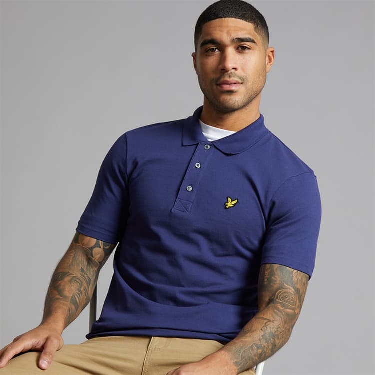 Lyle And Scott Vintage Heren Poloshirt Deep Indigo