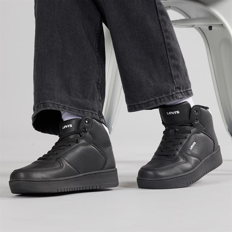 Levi's Junior New Union Hi Top Sneakers Zwart Wit 0008