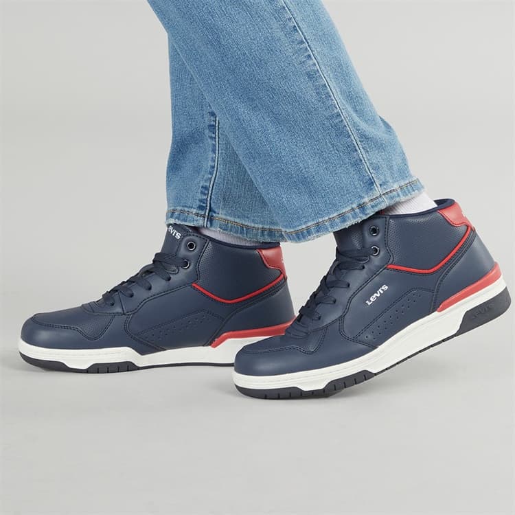 Levi's Junior Dereck Hi Top Sneakers Marine Rood 0290