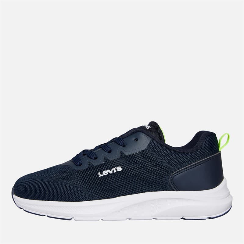 Levi's Junior Hudson Sneakers Navy/Geel 0923 Navy Yellow 0923 - Afbeelding 1