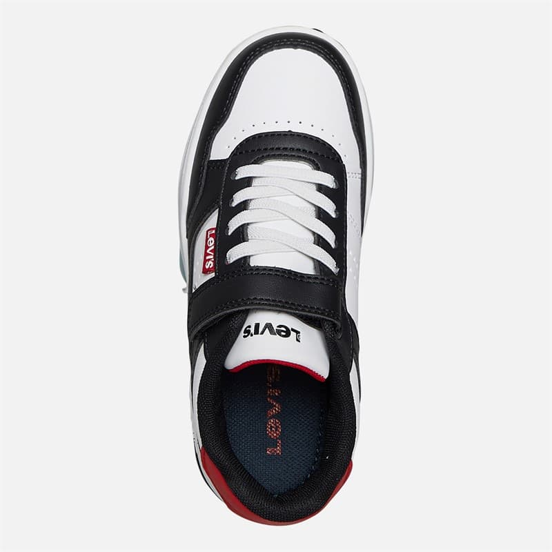 Levi's Kinderen John Sneakers Zwart/Wit/Rood 0230 Black wit Red 0230 - Afbeelding 4