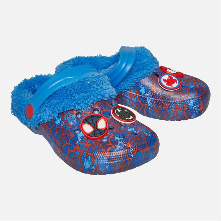 Spiderman Baby Jongens Spidey And Friends Woddson Fur Gevoerde Klompen Blauw/Rood/Multi