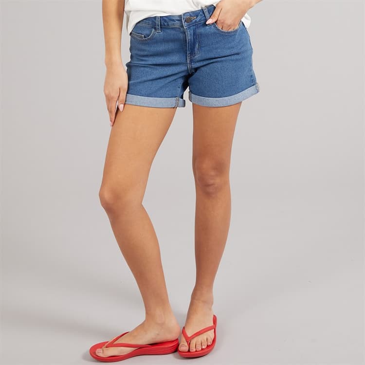 Noisy May Dames Debby Denim Shorts Medium Blue Denim