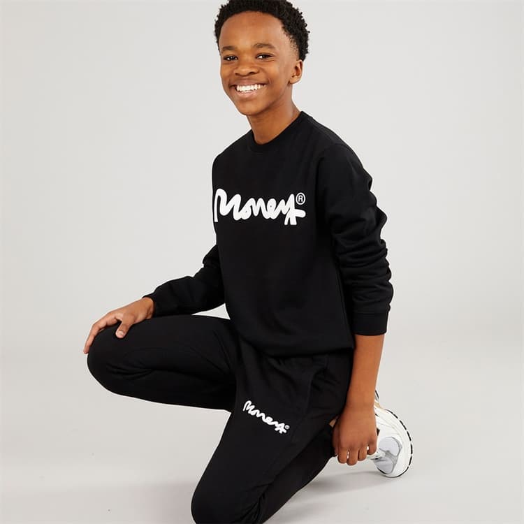 Money Jongens Chop Sig Ape Crew Trainingspak Zwart