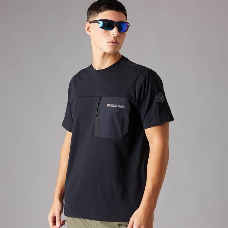 Napapijri Heren Selk Zak T-shirt Zwart