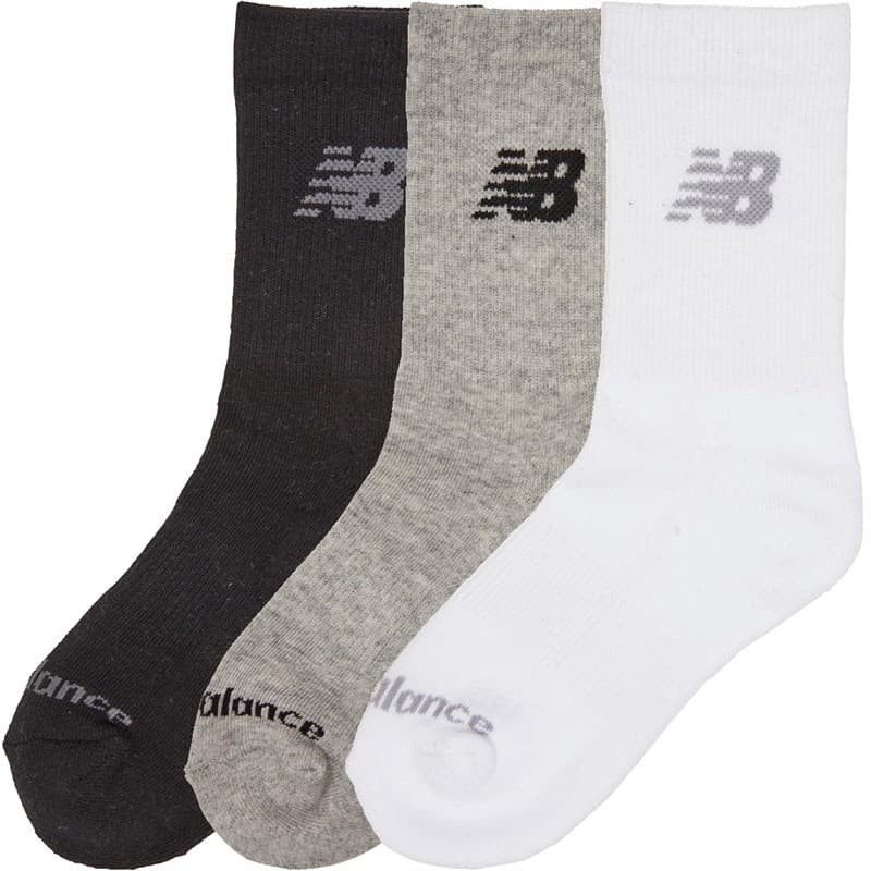 New Balance Junior Sokken Drie Paar Gedempte Crew Sokken Multi - Afbeelding 1
