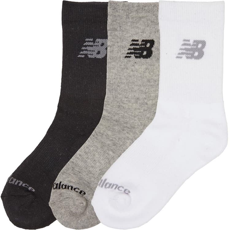 New Balance Junior Sokken Drie Paar Gedempte Crew Sokken Multi