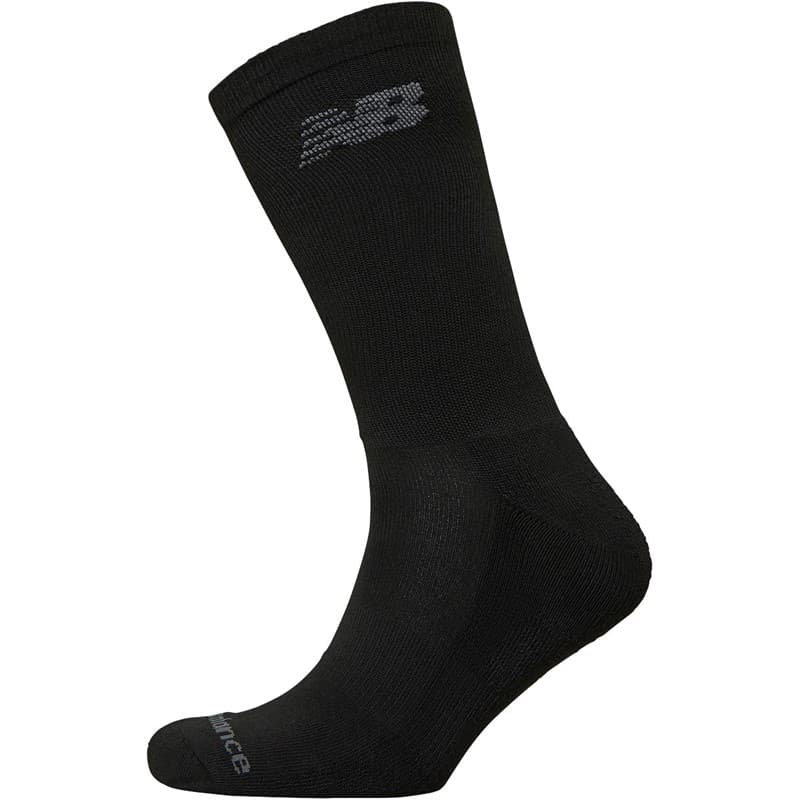 New Balance Tien Paar Gedempte Crew Sokken Zwart/Wit - Afbeelding 3