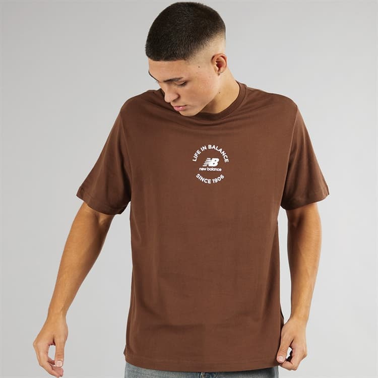 New Balance Heren Leven In Balans Oversized T-shirt Dennappel