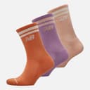 New Balance Elke Dag Streep Drie Pack Crew Sokken Oranje/Paars