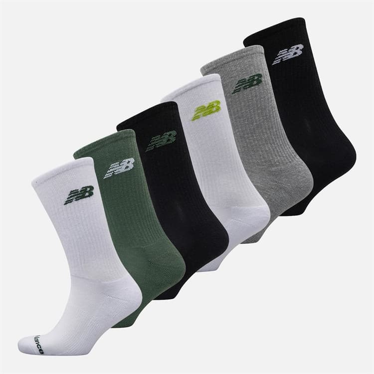New Balance Seizoensgebonden Six Pack Crew Sokken Multi