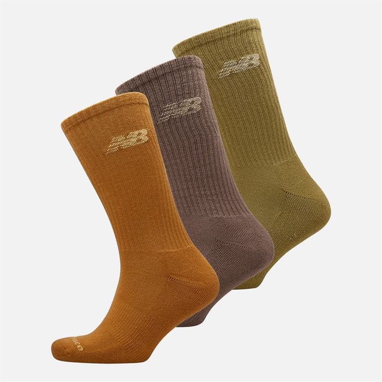 New Balance Heren Drie Pack Basic Crew Sokken Multi
