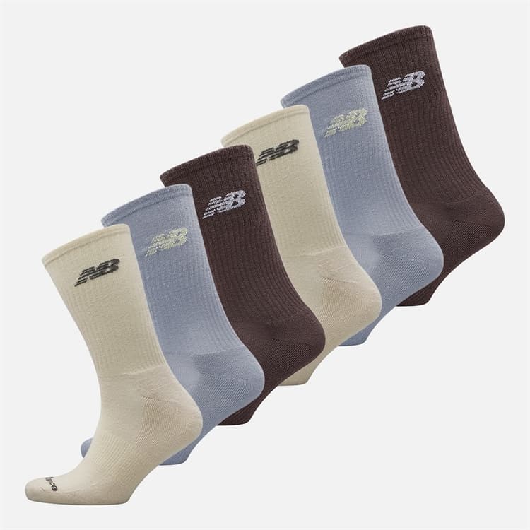New Balance Seizoensgebonden Six Pack Crew Sokken Multi