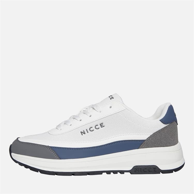 NICCE Heren Arinza Sneakers Wit/Blauw/Grijs wit / Blue / Grey