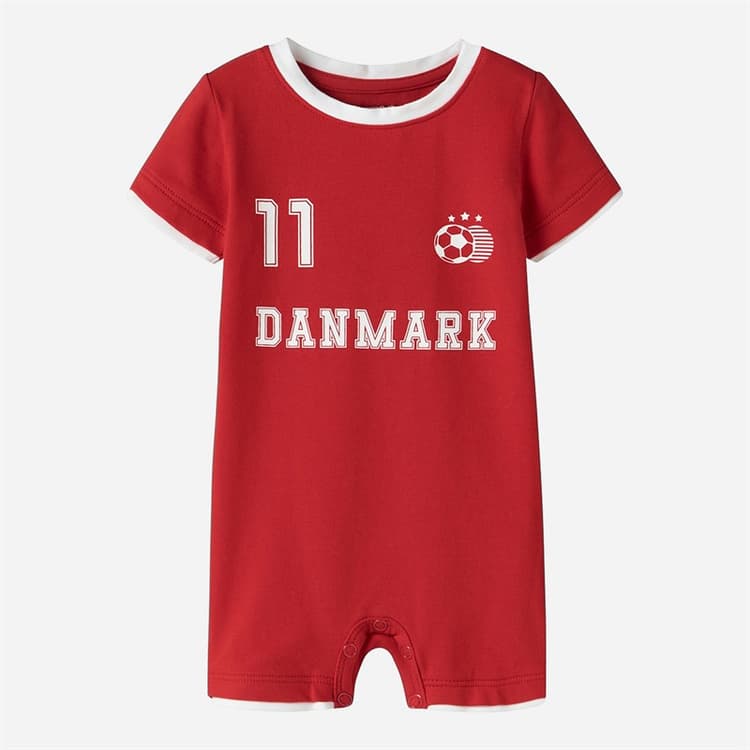 Name It Kinderen Danmark Team Babyromper True Red Denmark
