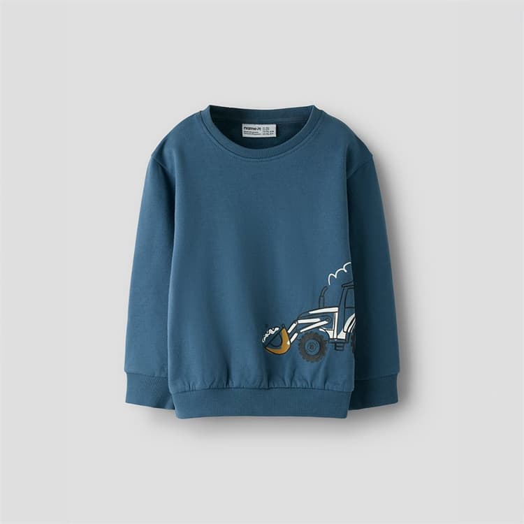 Name It Jongens Mini Basil Lange Mouw T-shirt Bering Sea